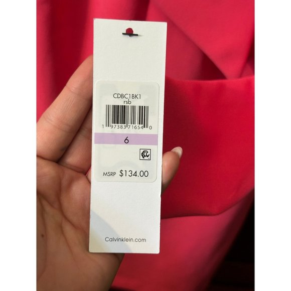 Calvin Klein Long Sleeve Coral Dress, size 6 - Picture 12 of 16